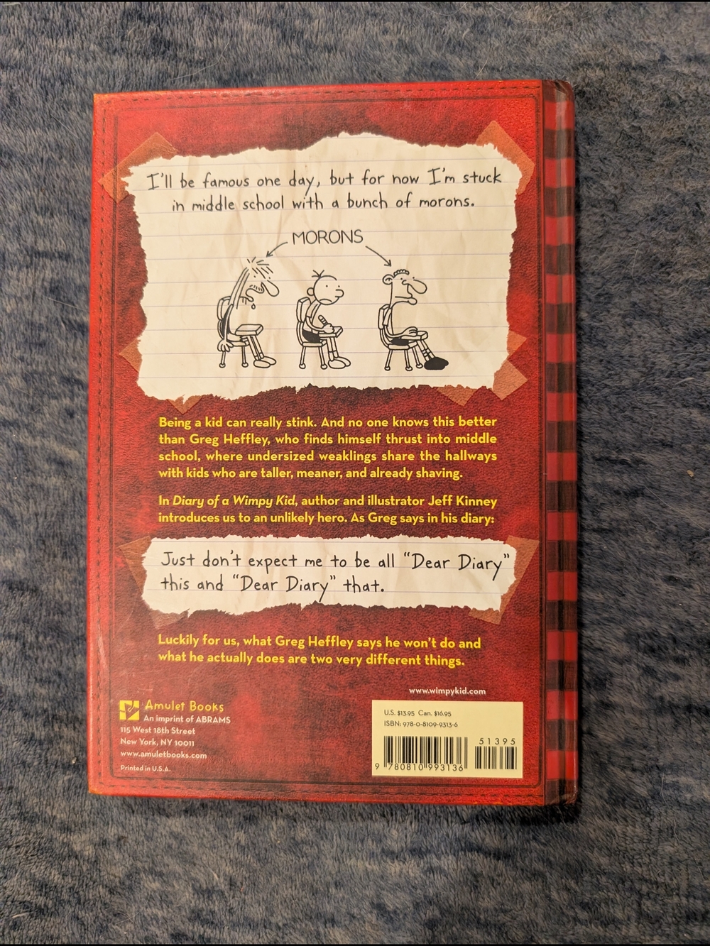 NWOT Diary of a Wimpy Kid by Jeff Kinney - Red Hardcover - Picture 4 of 4